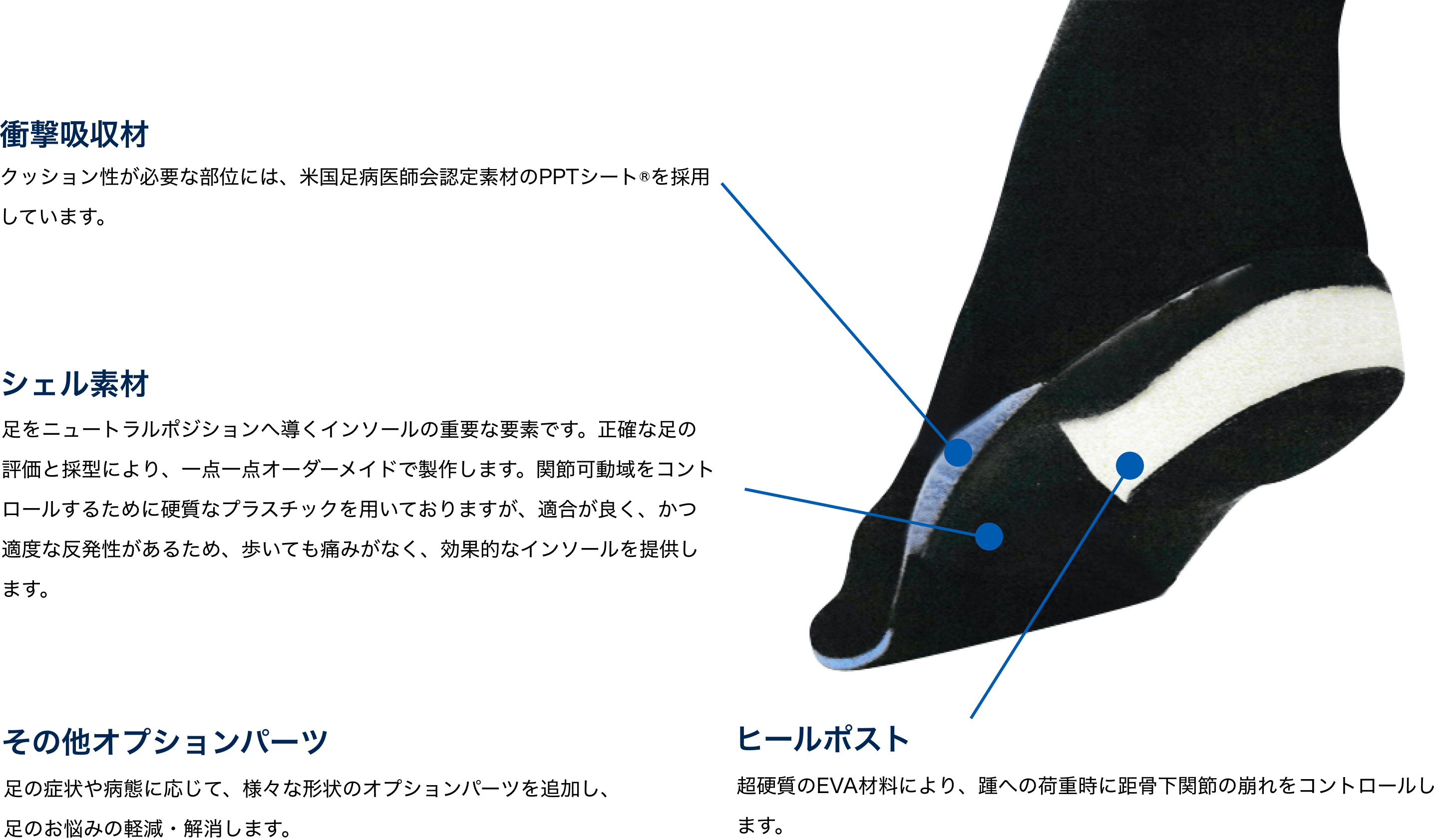 インソールのポイント画像